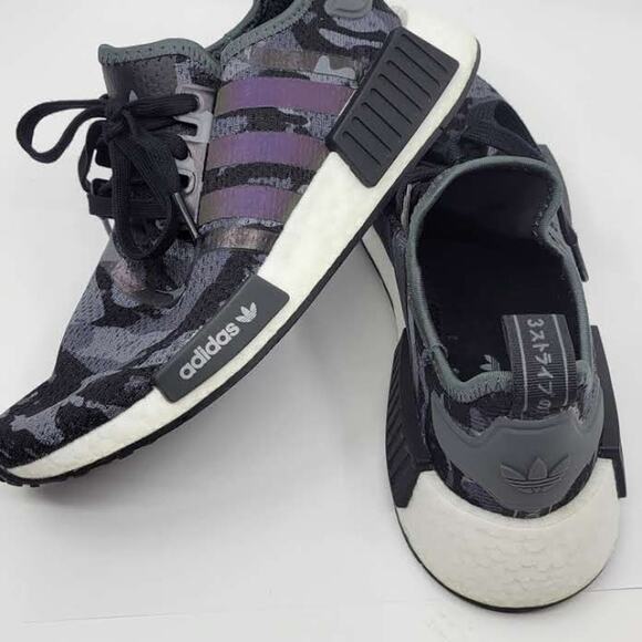 Adidas NMD_R1  Mens Athletic Running Shoes Grey Camo GV8797 Size 7 US 40 FR main image 12